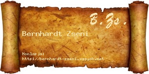 Bernhardt Zseni névjegykártya